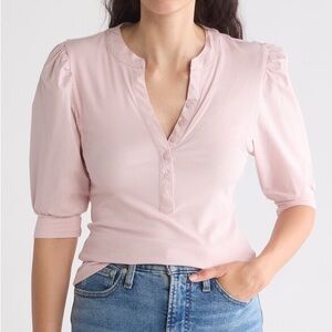 Melrose and Market Blush Pink Top with Puffy Sleeves